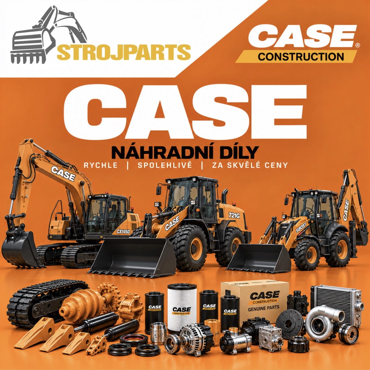 Náhradní díly Case IH na traktory, kombajny a stavební stroje