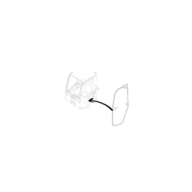SKLO DVEŘÍ LEVÉ STRANĚ KOLOVÝ NAKLADAČ VOLVO L20B L25B 11306247