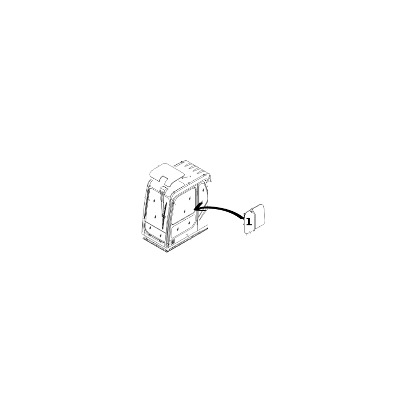 SKLO DVEŘÍ HORNÍ POSUVNÉ PÁSOVÉ/KOLOVÉ RYPADLO VOVLO EC140B EW140B 14506773