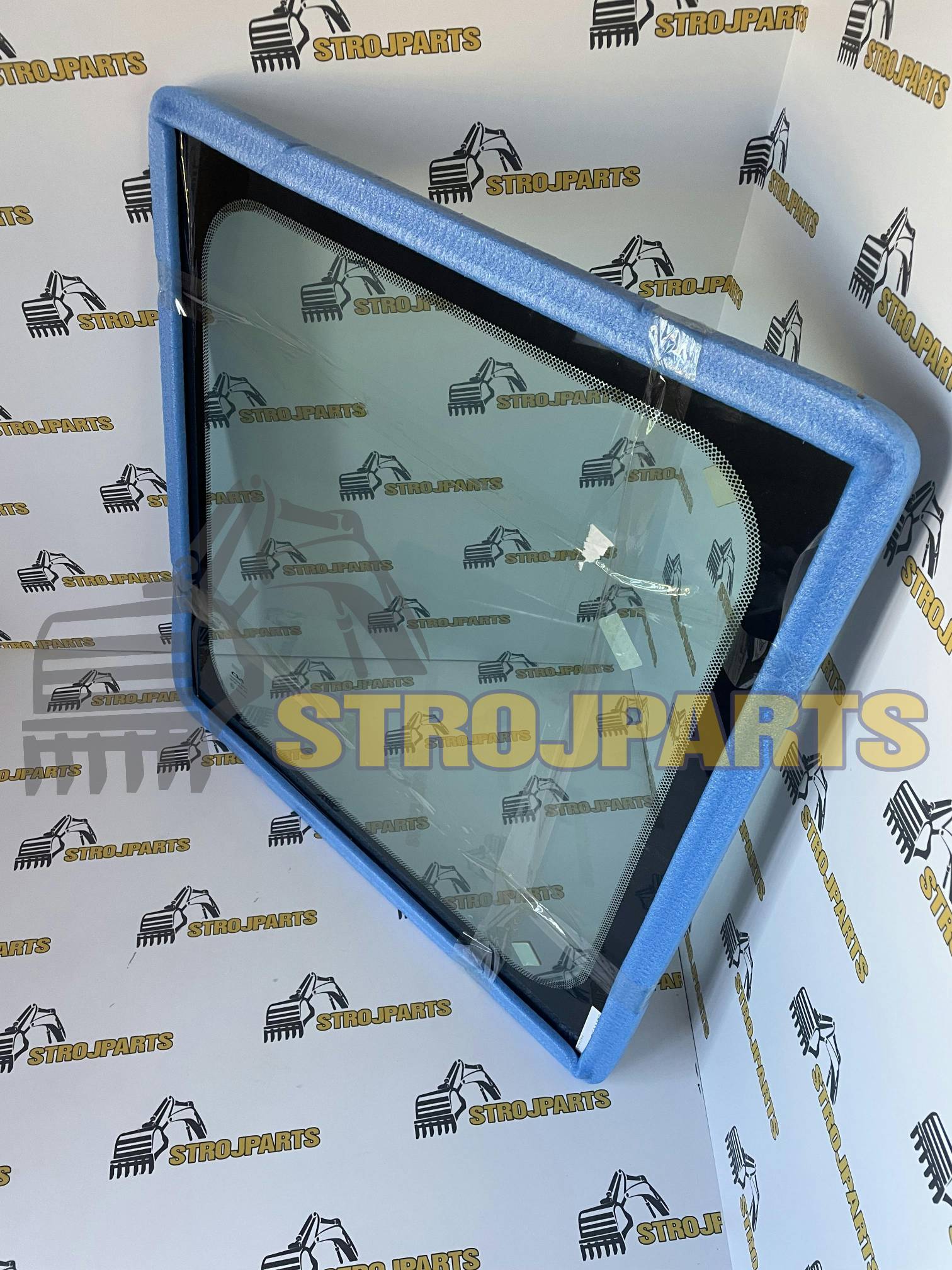 ZADNÍ SKLO TVRZENÉ ZELENÉ SE SÍTOTISKEM CAT
