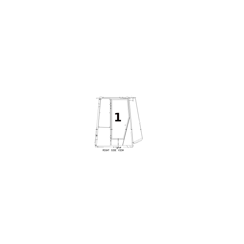 SKLO DVEŘÍ PRAVÉ KOLOVÝ NAKLADAČ CAT 950G 1485249