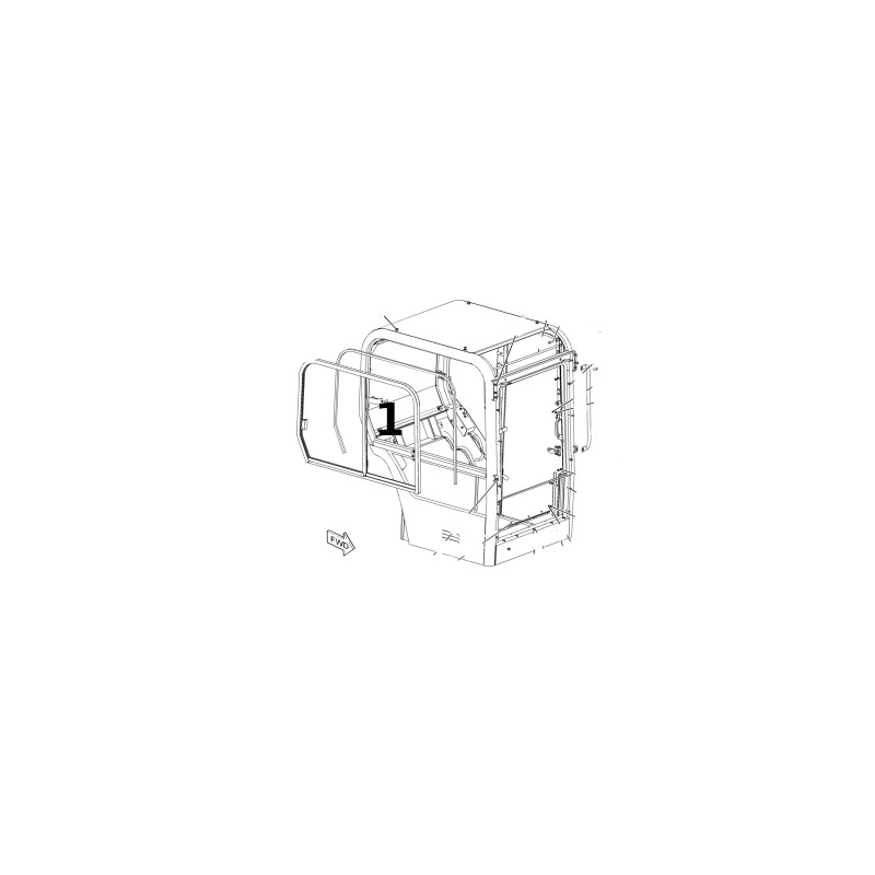 SKLO PRAVÉ POSUVNÉ MINIBAGR CAT 301.6 302.5 1572376