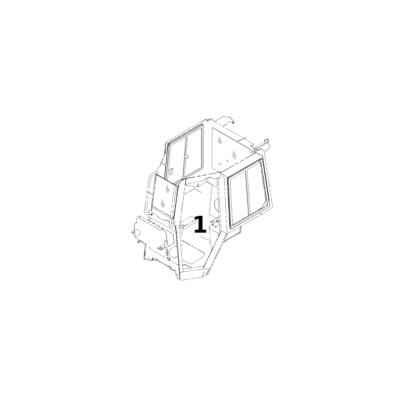 SKLO DVEŘÍ LEVÁ STRANA SÍTOTISK PÁSOVÝ DOZER CAT D5N D5R D6N XL 1671454
