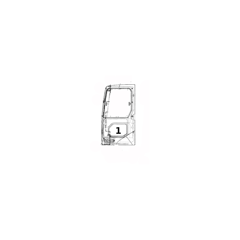 SKLO DVEŘÍ SPODNÍ SÍTOTISK MINIBAGR/PÁSOVÝ BAGR CATERPILLAR 308C 315F 1961437