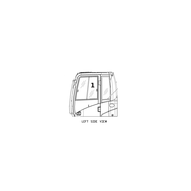 SKLO DVEŘÍ HORNÍ POSUVNÉ KOLOVÉ/PÁSOVÉ RYPADLO CAT M318C 318C 2109338