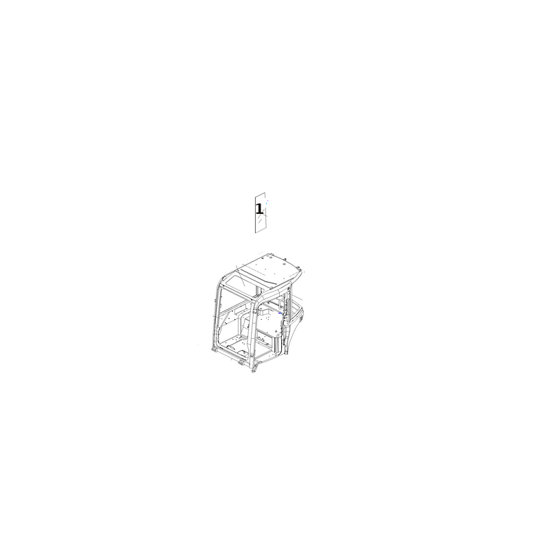 SKLO ZADNÍ PRAVÉ SÍTOTISK MINIBAGR KOMATSU PC30MR-3 22F-54-34250
