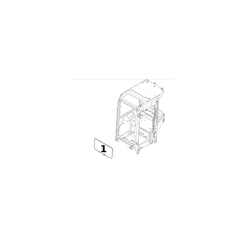 SKLO ČELNÍ SPODNÍ  MINIBAGR KOMATSU PC30MR-5 22F-54-34260