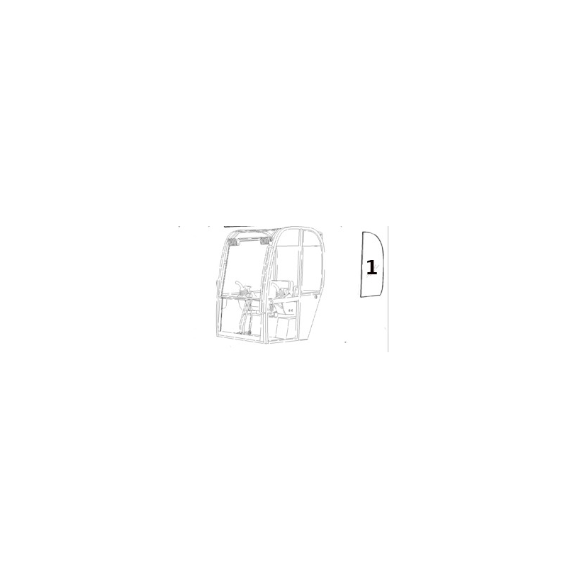 SKLO BOČNÍ SÍTOTISK MINIBAGR JCB 8014 8017 236/07303