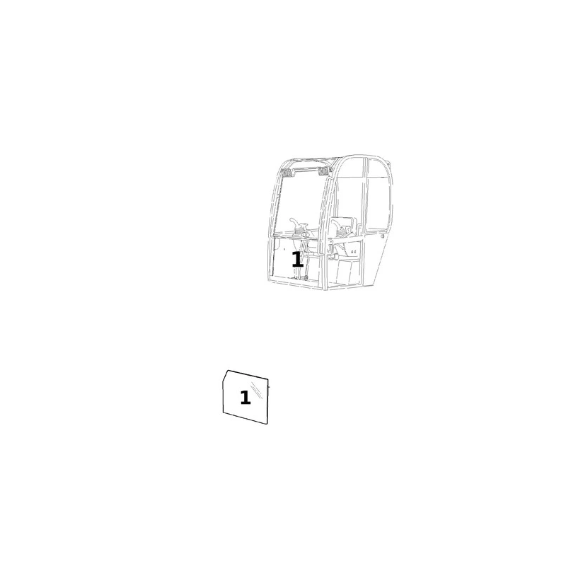 SKLO ČELNÍ SPODNÍ SÍTOTISK MINIBAGR JCB 8014 8018 236/07307