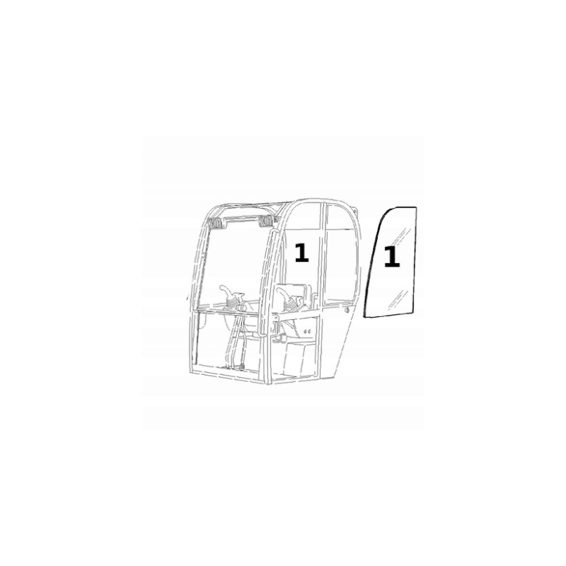 SKLO HORNÍ SÍTOTISK MINIBAGR JCB 8014 8018 236/07308