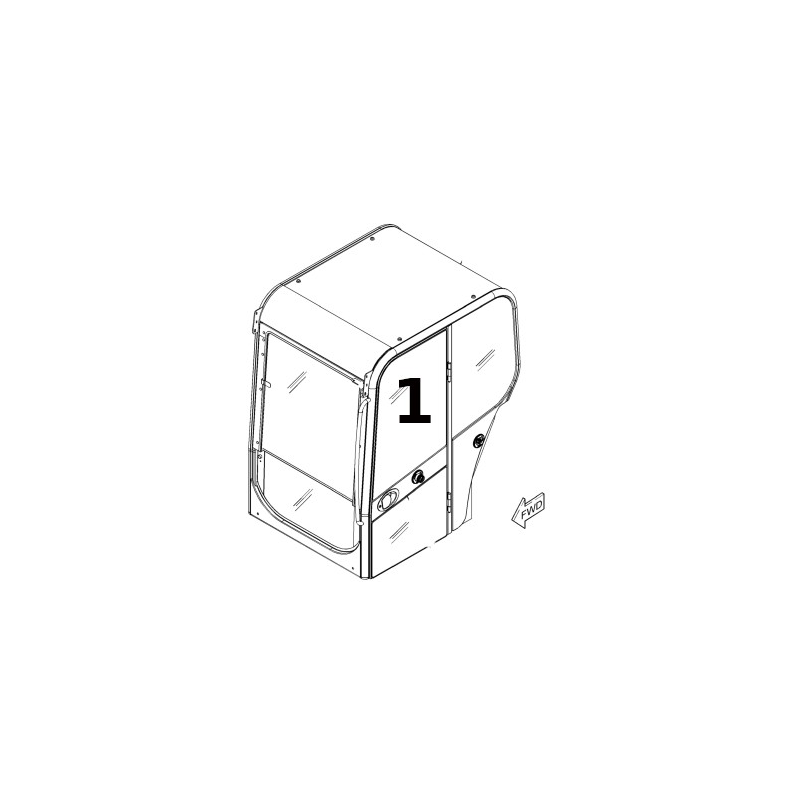 SKLO HORNÍ SÍTOTISK MINIBAGR CAT 301.6 302.5C 2501012