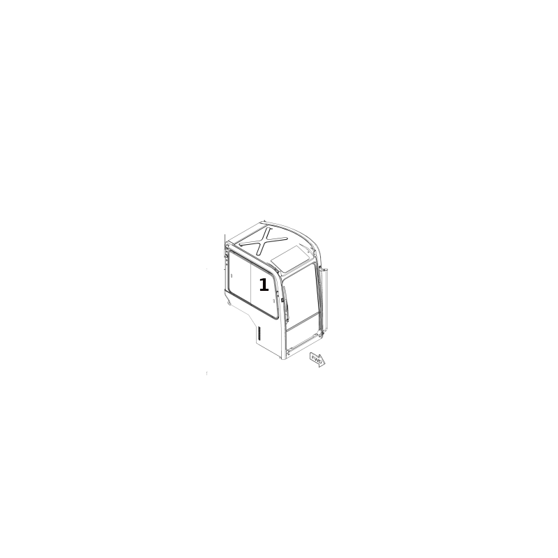SKLO PRAVÉ POSUVNÉ MINIBAGR CAT 303.5D CR 305.5C CR 305.5E CR 3148295