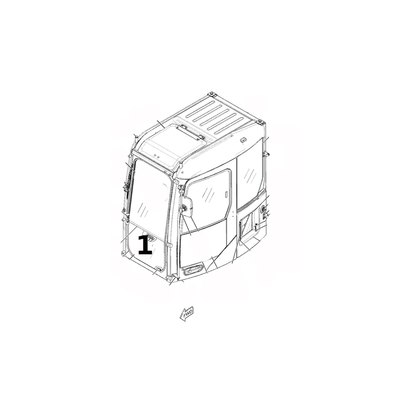 SKLO ČELNÍ SPODNÍ  CATERPILLAR 308D 315F MINIBAGR/PÁSOVÝ BAGR 3531939