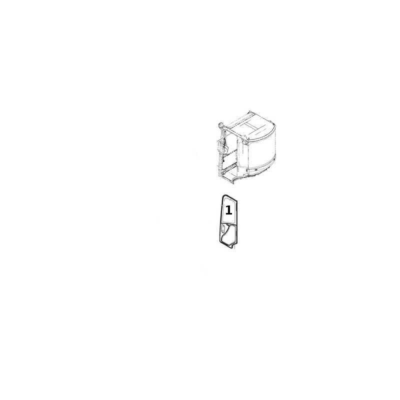SKLO DVEŘÍ HORNÍ SÍTOTISK MINIBAGR HITACHI ZX14-3 4699058