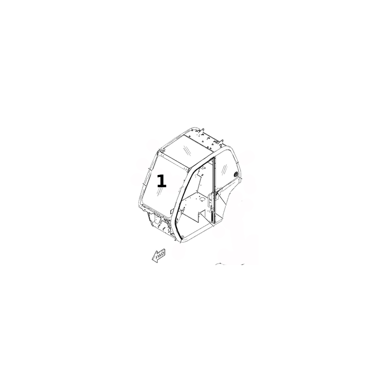 SKLO ČELNÍ LAMINOVANÉ TELESKOPICKÝ NAKLADAČ CATERPILLAR TH357D 4956212