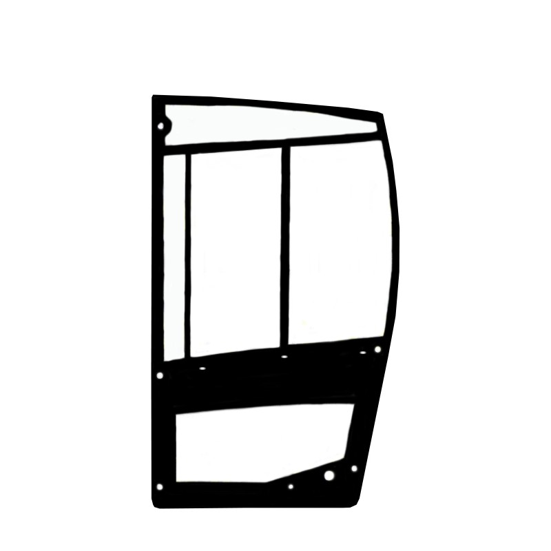 SKLO DVEŘÍ LEVÁ STRANA SÍTOTISK VÁLEC BOMAG BW214D-5 5571190