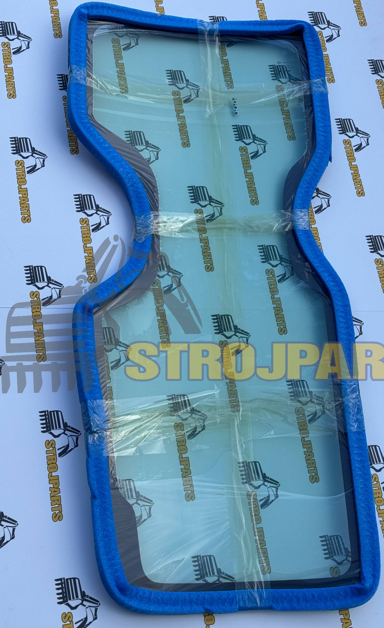 SKLO DVEŘÍ LEVÉ TVRZENÉ ZELENÉ SE SÍTOTISKEM CAT