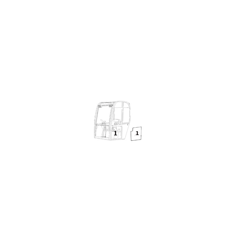 SKLO DVEŘÍ SPODNÍ MINIBAGR JCB 8014 8015 827/80196