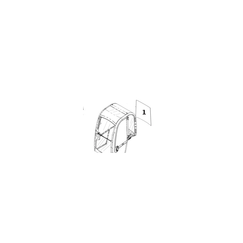 SKLO ZADNÍ SE SÍTOTISKEM MINIBAGR JCB 8014 8016 8020 827/80290