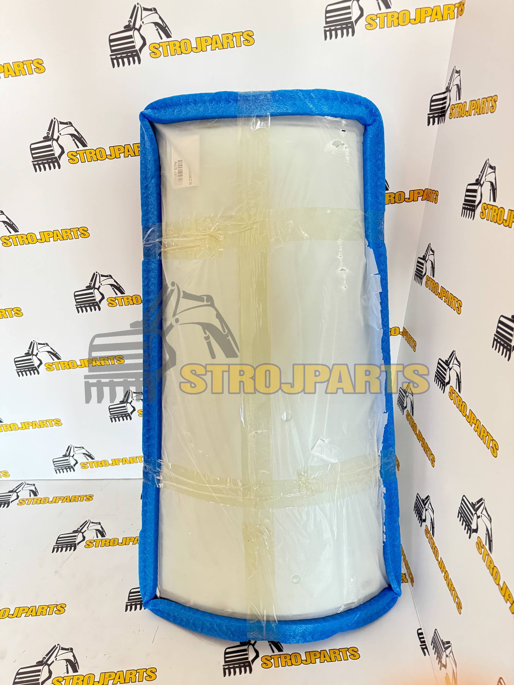 ZADNÍ SKLO LAMINOVANÉ ZELENÉ SE SÍTOTISKEM JCB